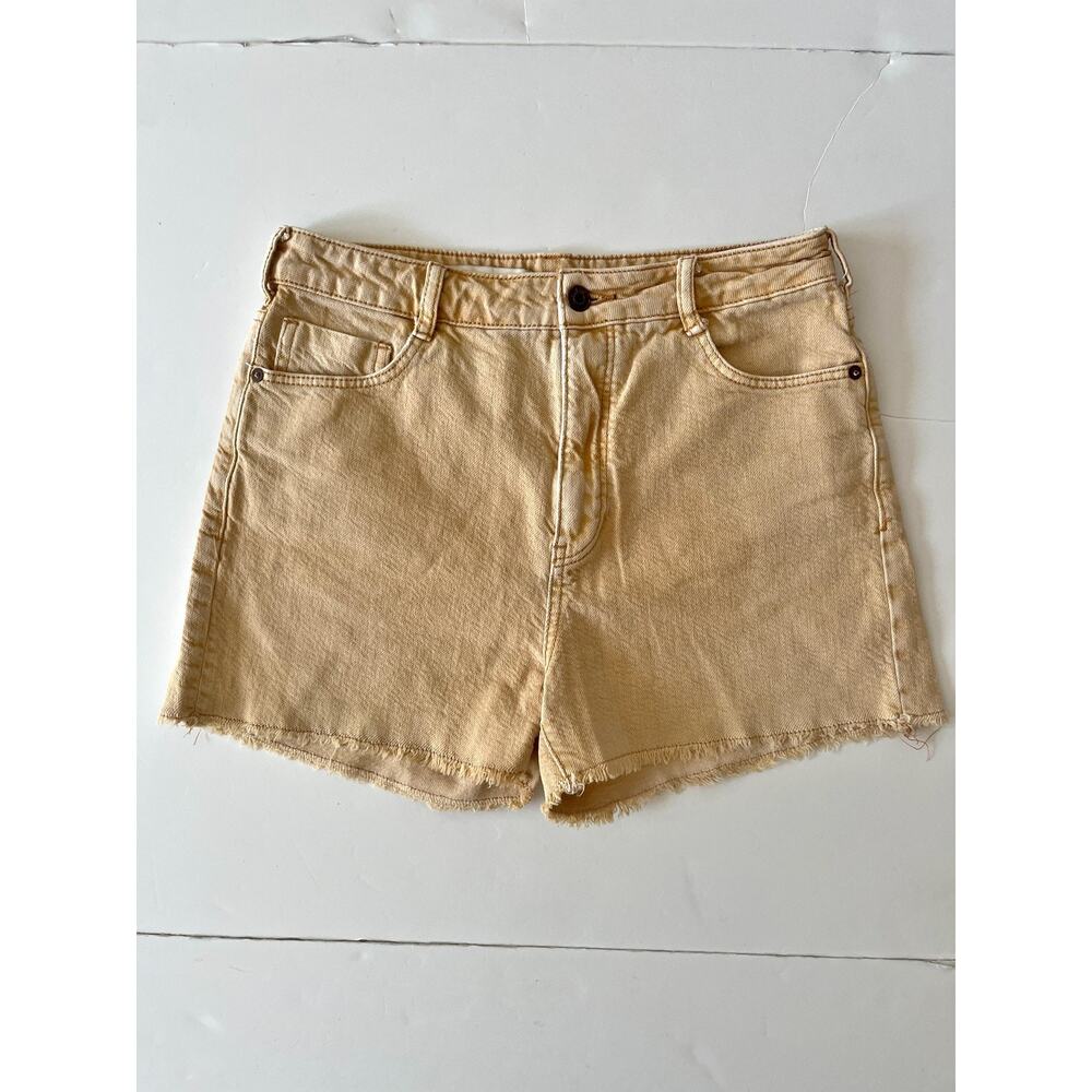 Anthropologie Pilcro Shorts Womens 27 Beige Denim Cutoff Frayed Hem Summer